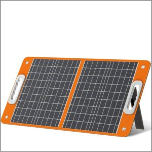 Portable foldable solar panel charger for camping and road trips