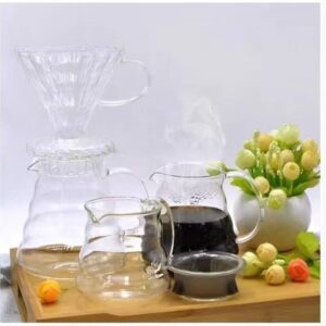Heat-resistant hand brewed coffee glass pot Yunduo coffee sharing pot, specifications: 350ml glass pot