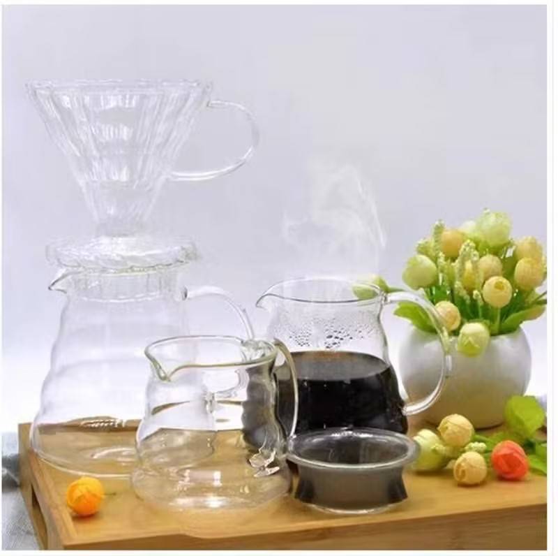 Heat-resistant hand brewed coffee glass pot Yunduo coffee sharing pot, specifications: 350ml glass pot