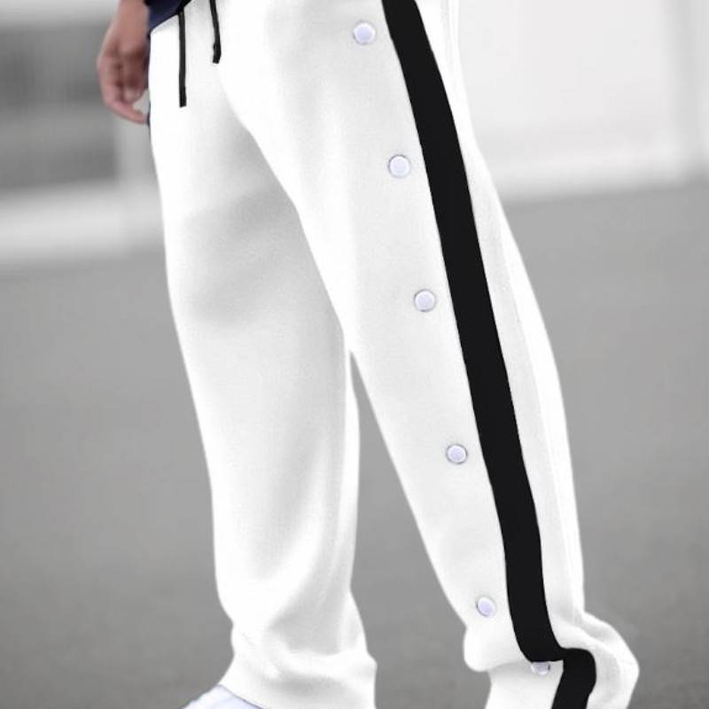 Men's Casual Cotton Wide Leg Jogger Sweatpants-2