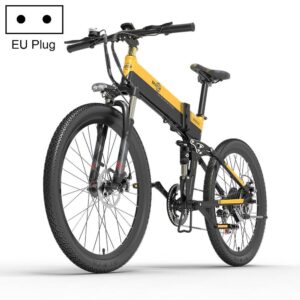 BEZIOR X500 PRO 10.4AH 500W foldable electric mountain bike with 26-inch tires, European regulations (black and yellow)