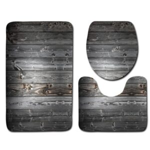 Bathroom three-piece set of tree pattern toilet floor mats 3-piece set