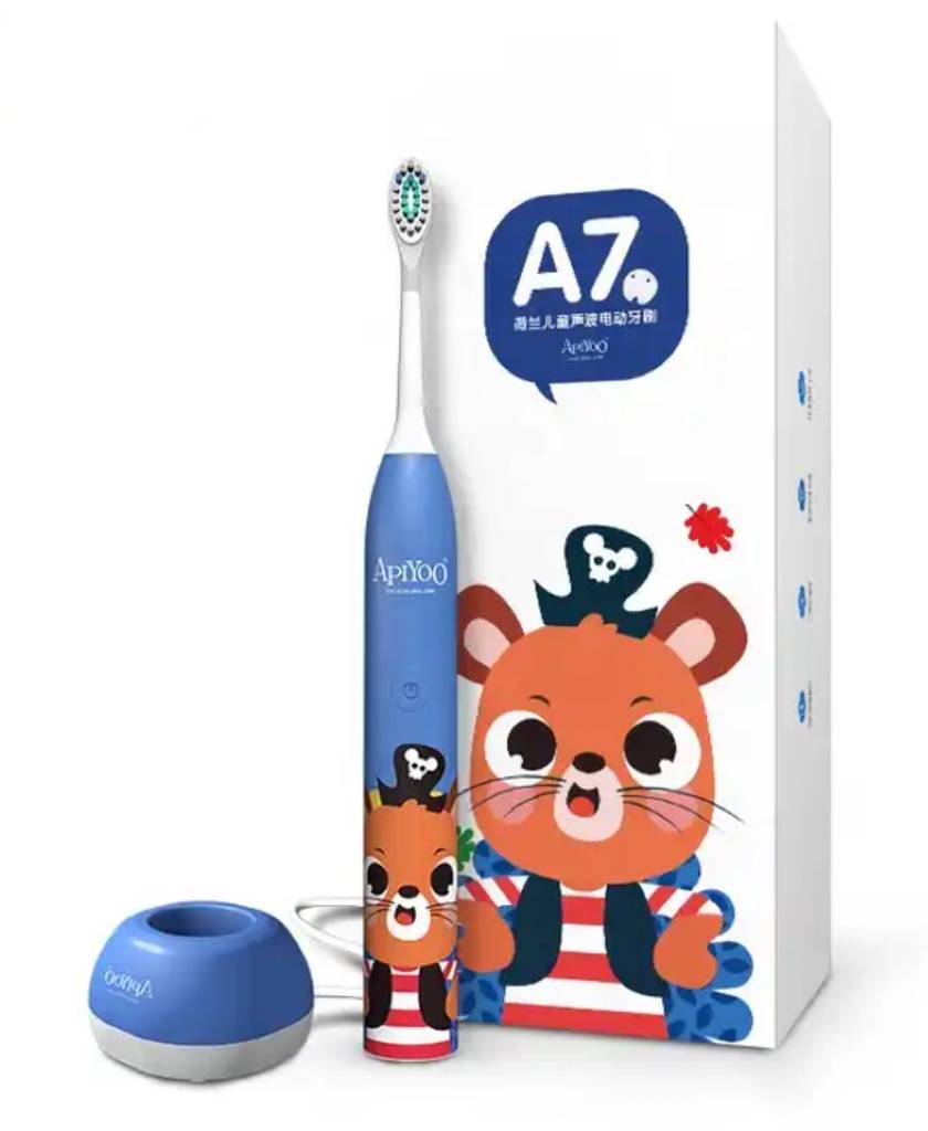 Adorable Cartoon Pattern Ultrasonic Toothbrush for Kids Wireless Rechargeable Sonic Electric Toothbrush