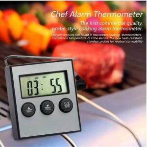 Digital oven thermometer kitchen food cooking meat grill probe thermometer with timer buffalo milk temperature cooking tool