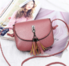 Women Vintage Solid Tassel Crossbody Bags Leisure Shoulder Bags