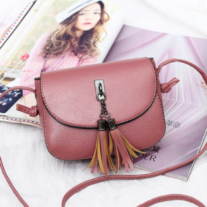 Women Vintage Solid Tassel Crossbody Bags Leisure Shoulder Bags