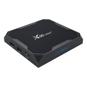 X96 MAX Plus 4GB/64GB Amlogic S905x3 Android 9.0 8K Video Decode TV Box 2.4G+5.8G WiFi Bluetooth 1000Mbps LAN USB3.0 Youtube Netflix Google Play – Bla