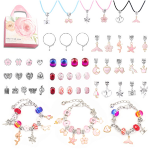 Colorful Crystal Cartoon DIY Jewelry Children Bracelet(Pink)