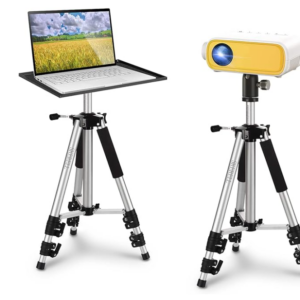 SKERELL Projector Stand Tripod Adjustable: Universal Laptop Standing Height from 17″ to 48″ with Tray Ball Head Carry Bag for Computer Camer