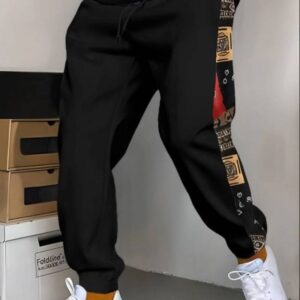 Men’s Patchwork Sweatpants Joggers Color Block
