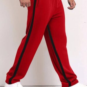 Men’s Breathable Joggers with Color Block Patchwork