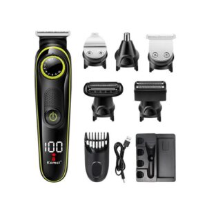 Shaving nose hair trimming shaving all-in-one electric clipper LCD liquid crystal digital display USB hair clipper