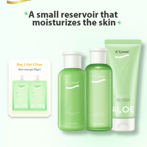 Anan Gold Pure Aloe Vera Deep Hydration Set Toner Moisturising Lotion Essence Face Care Set