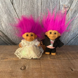 Pink Hair Mini PVC Vintage Trolls Doll