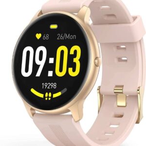 AGPTEK Relógio inteligente para mulheres, smartwatch para telefones Android e iOS, rastreador de atividades à prova d’água IP68 com tela colorida