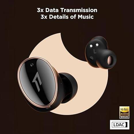 1MORE EH902 Evo EVO Noise Cancelling Earbuds, Headphones with Dual Drivers, Adaptive ANC, Bluetooth Headphones, HiFi Sound, LDAC, Hi-Res Audio, 6 Mics