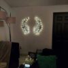 1 PAIR ANGEL WINGS METAL WALL ART WITH LED LIGHTS-