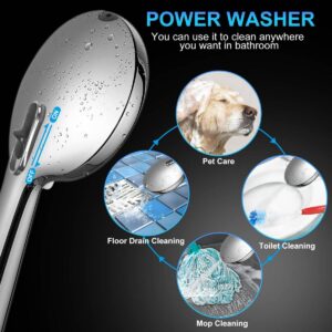 White Hydro Jet Handheld Turbo Fan Shower Heads! High Pressure Shower With Hydro Jet Vortex Shower Head Filter Turbo! 360 Degrees Rotating Turbocharg