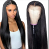Raw Indian High Quality Virgin Soft Straight Human Hair Transparent Full Lace Front Closure Wig For Black Women