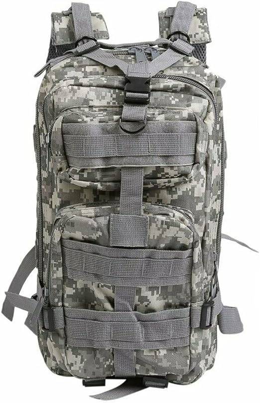Tactical Multipurpose School Cargo Backpack 30 Liters Camping Gray 929-B - Lorben