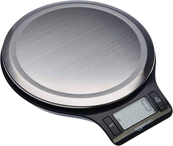 Amazon Basics Stainless Steel Digital Kitchen Scale with LCD