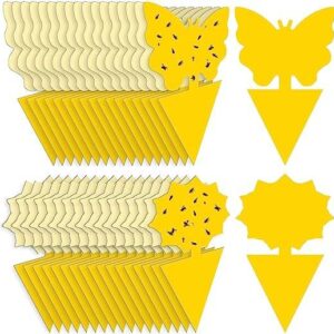 Fruit Fly Traps Fungus Gnat Traps Yellow Sticky Bug Traps 36 Pack Non-Toxic and Odorless for Indoor Outdoor Use Protect The Plant.