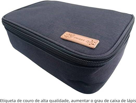 Krobot High Capacity Case 72 Colored Pencil Storage Student Stationery (Black),Gift Bag, School Case