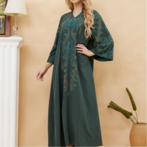 ZD016 Cross-border Middle East European and American Robe Chiffon Heavy Industry Ironing Diamond Dress Muslim Ladies Factory Wholesale