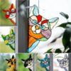 Handmade Stain Cat Suncatcher For Window
