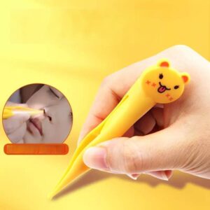Safety luminous ear spoon professional children’s household ear picking artifact soft head silicone buckle ear rechargeable set ear picking spoon