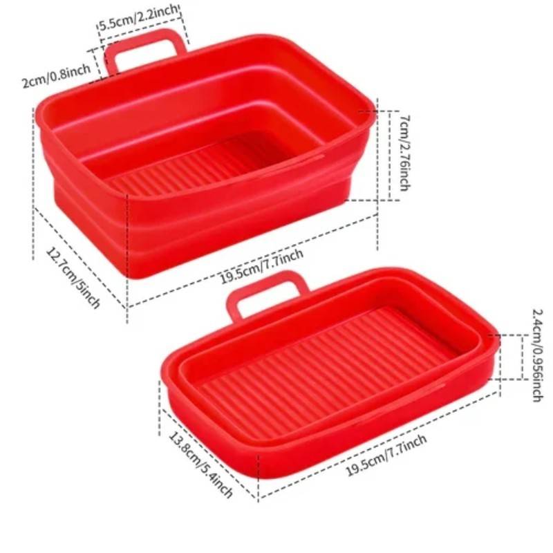 Foldable Air Fryer Silicone Baking Tray-1