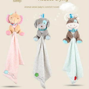 Mother and baby supplies toys bibs do not lose hair can chew baby drool towel baby sleep with soothing towel toys