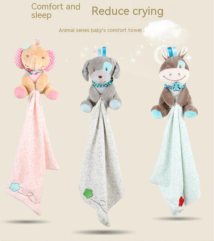 Mother and baby supplies toys bibs do not lose hair can chew baby drool towel baby sleep with soothing towel toys