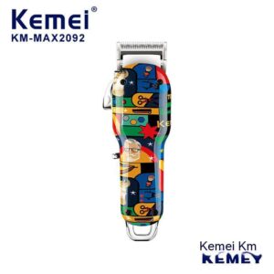 KM-MAX2092 High Power Personalized Graffiti Water Transfer Printing USB Hair Clipper