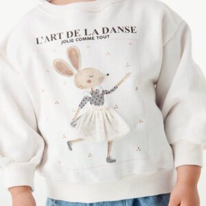 Autumn long sleeve girls’ sweatshirt print cotton top new kids jumper