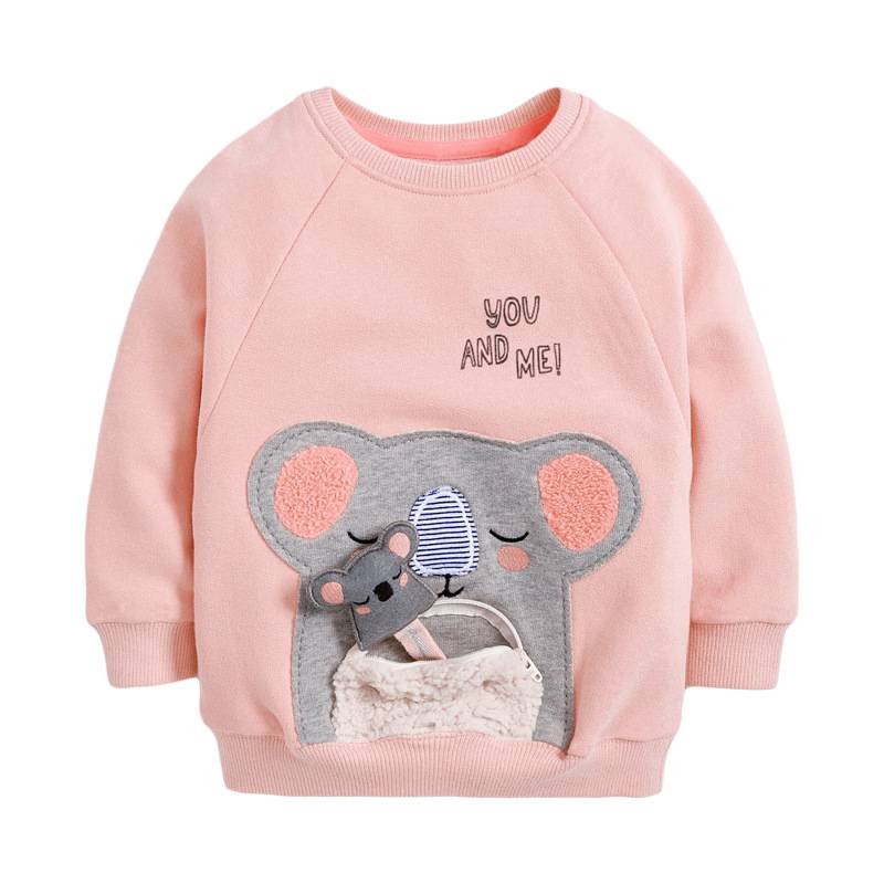 Children's sweatshirt autumn and winter new knitted embroidered long sleeve girls' sweatshirt
