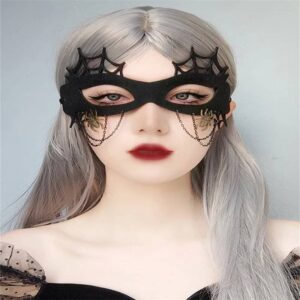 Women’s Halloween Spider Web Chain Fringe Masquerade Blindfolds