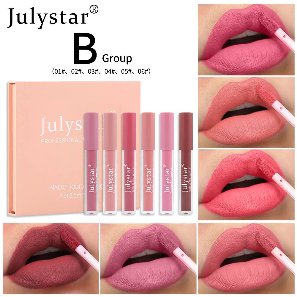 Matte lipstick set: non-stick, non-fading, popular cross-border makeup.