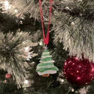 Lake  Sea Glass Christmas Tree Ornament