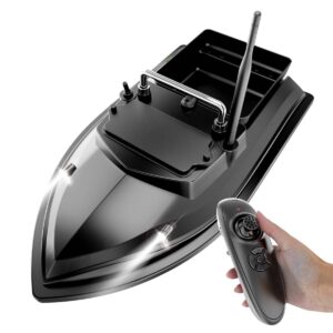 Flytec V050 500M RC Fishing Bait Boat Dual Power Supply Fixed Speed Cruise 4 LED Lights Fish Feeder