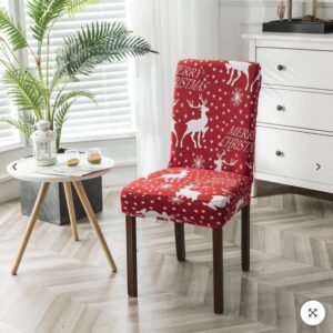 Christmas Holiday Snowflake Dining Chair Covers