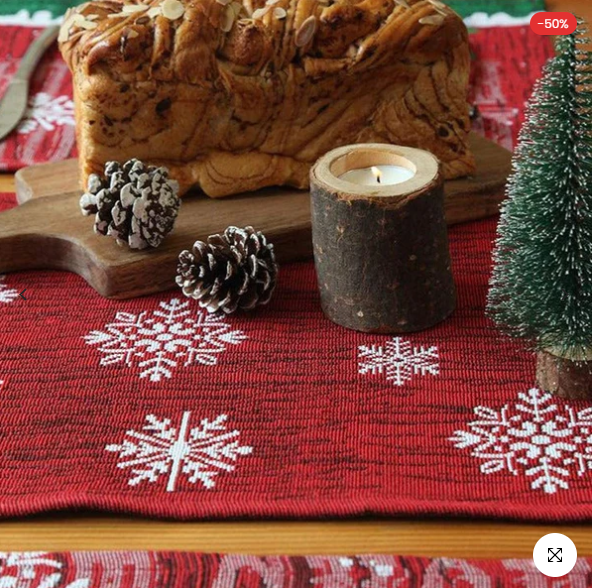 Snow Man Christmas Table Runner