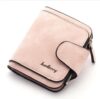 Women Trifold PU Leather Short Wallet 8 Card Slot Coin Purse