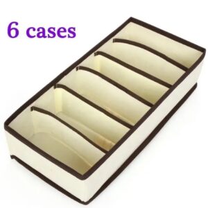 4Pcs Closet Foldable Cloth Storage Bins Socks Bra Underwear Drawer Divider Storage Box