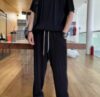 2023 New Ice Silk Mens Casual Set, Sweatpants Set Running Stretch Sportswear