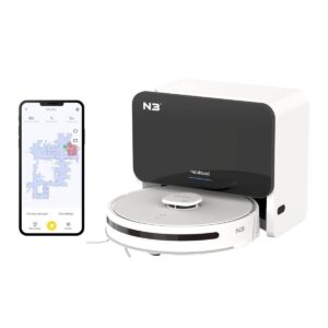 Neakasa N3 Robot Vacuum and Mop Combo with Self-Empty, 4000Pa Suction, 320mins Run-time, Wi-Fi Connected, Carpet Detection, Laser Navigation, No-go Zo