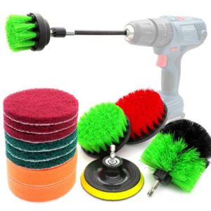 14 piece set of 4-inch sponge cleaning cloth, floor, wall, window, glass cleaning and descaling, electric drill brush head set, color randomly shipped