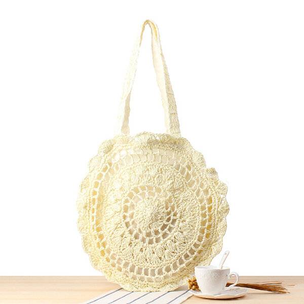 Straw Hollow Out Round Bag Shoulder Bag For Women
