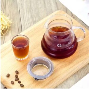 Heat-resistant hand brewed coffee glass pot Yunduo coffee sharing pot, specifications: 350ml glass pot