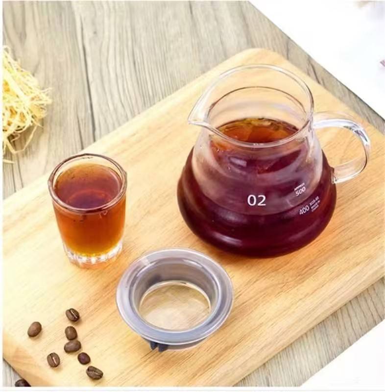 Heat-resistant hand brewed coffee glass pot Yunduo coffee sharing pot, specifications: 350ml glass pot